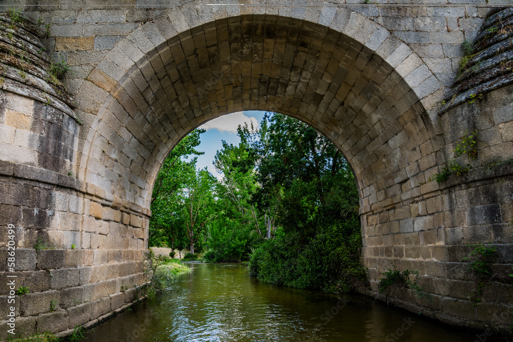 Under a Roman bridge