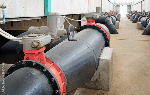 Water pipe in a sewage treatment plant