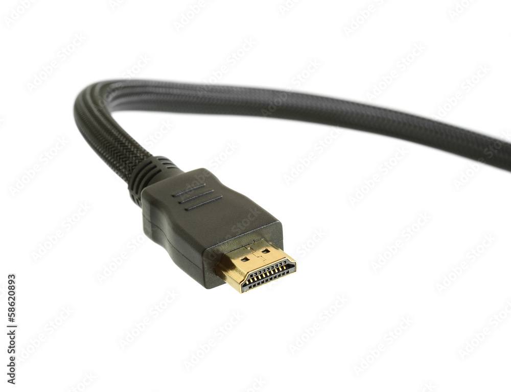 HDMI cable isolated on white background HDMI cable isolated on white background