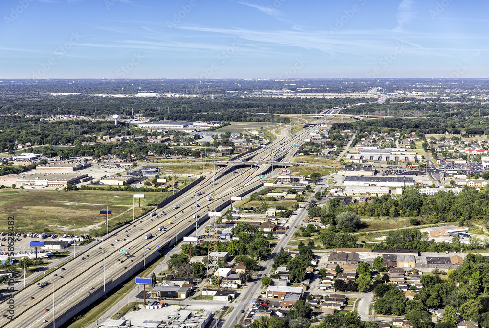 Highway aerial view