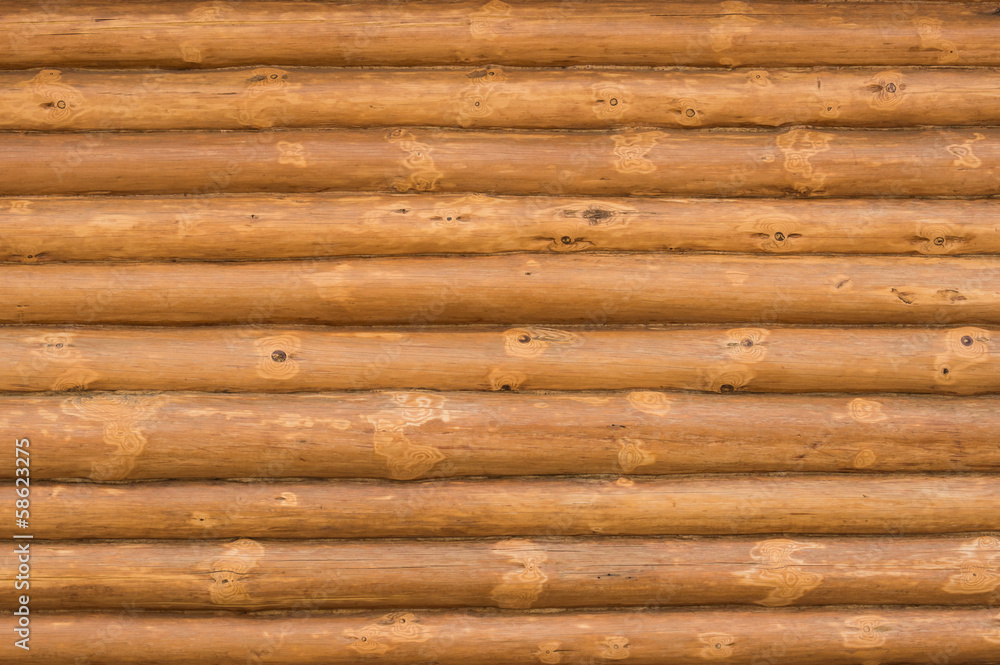 Wall of chopped wood. Wall of chopped wood.