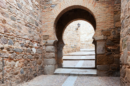 The gate in the walls. Toledo  Spain