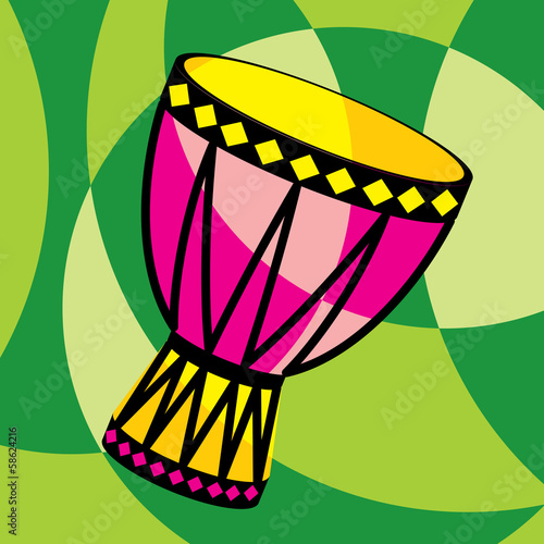 vector image of african drum