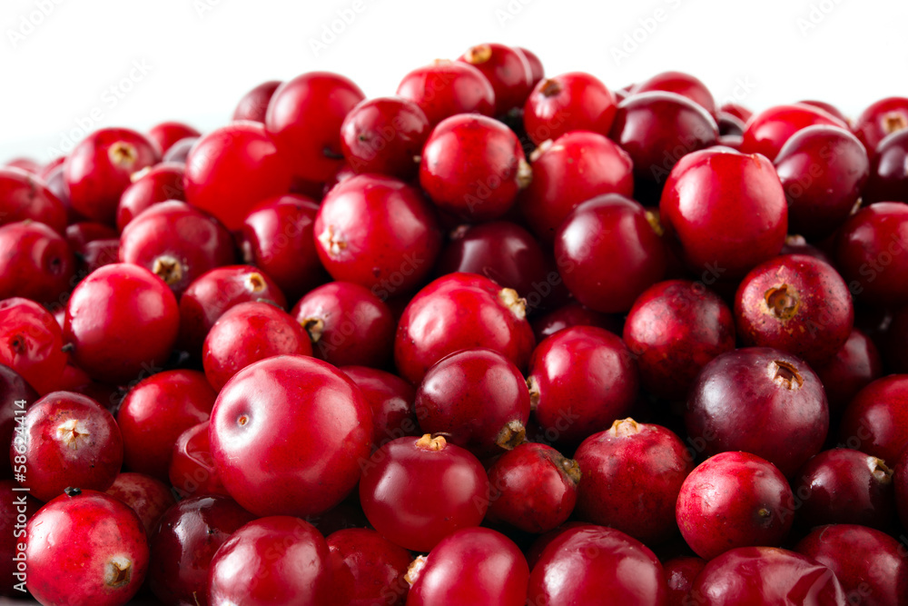 Cranberries macro. Food background