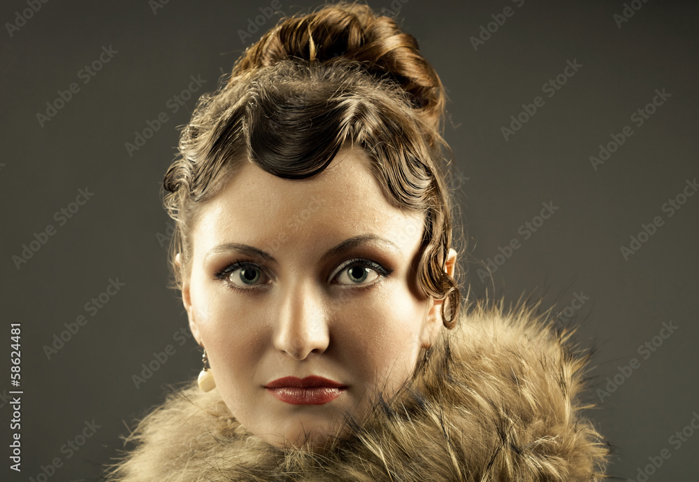 Woman retro revival portrait Woman retro revival portrait