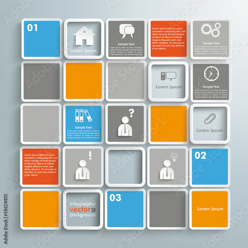 Mosaic Small Squares Infographic
