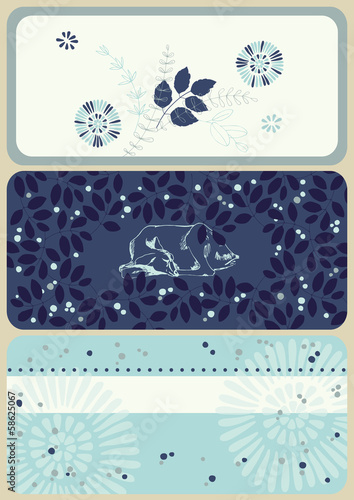 Flyers with Floral Pattern