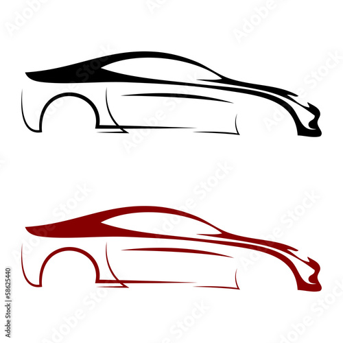 Calligraphic car logos