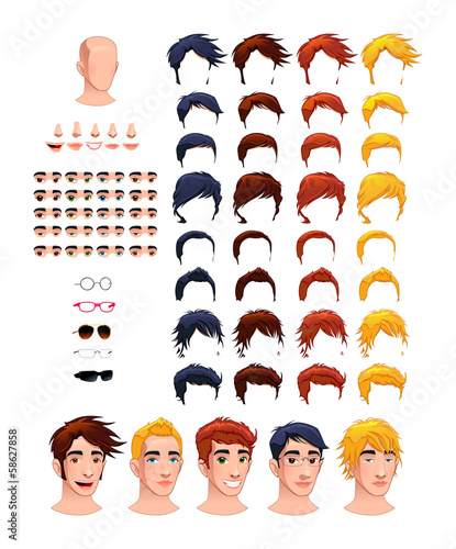 Fashion male avatars.