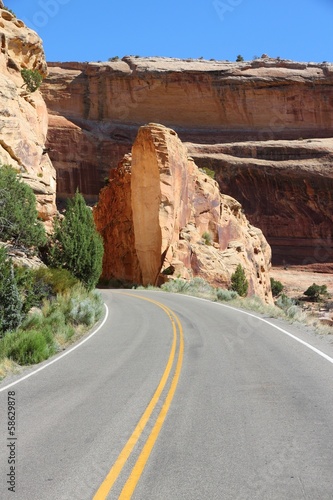 Colorado National Monument - road in the US