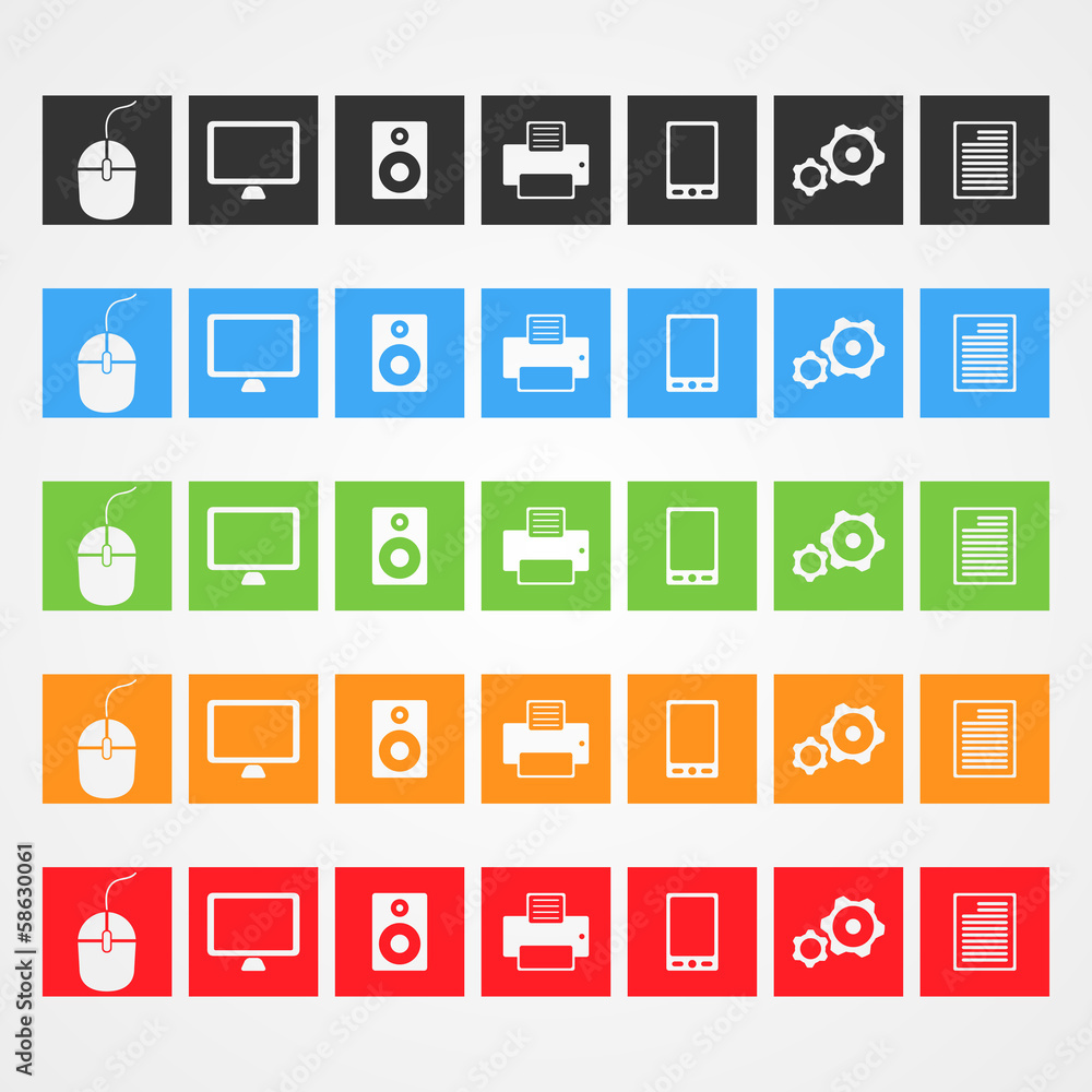 Vector computer icons Vector computer icons