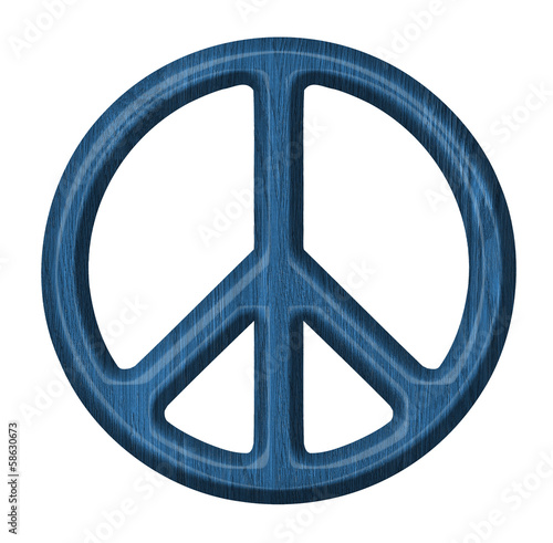 wooden peace sign photo