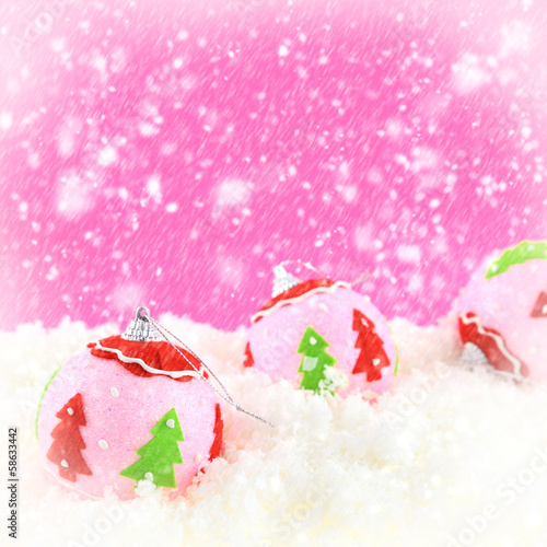 Pink beauty Christmas background