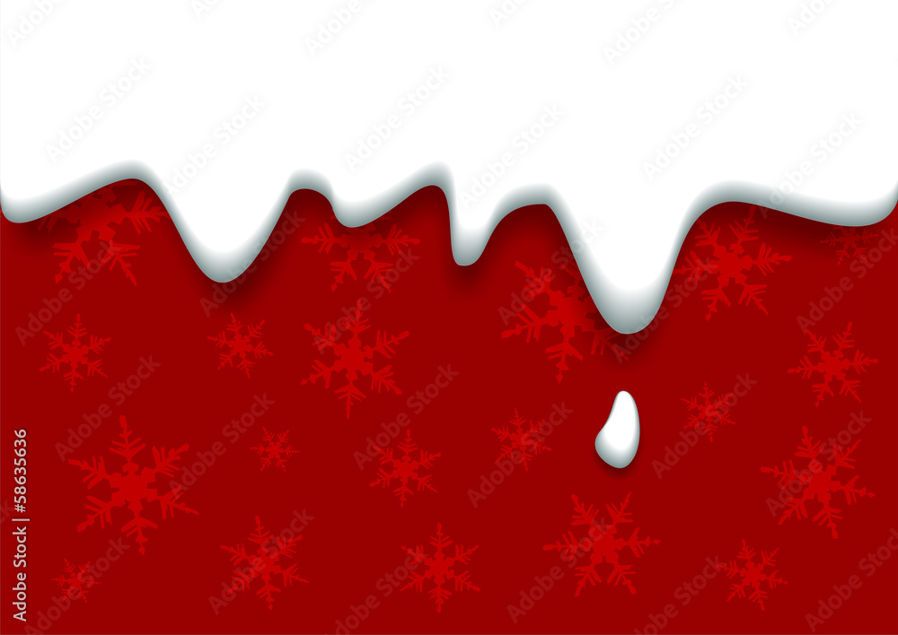 rote Weihnachtskarte mit Zuckerguss