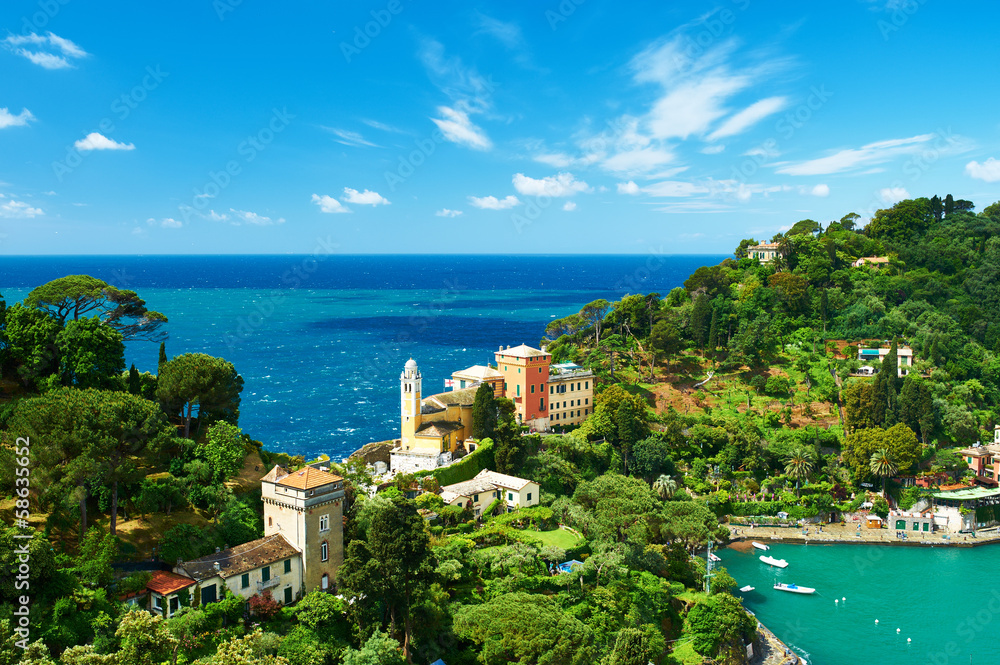 Obraz premium Portofino village on Ligurian coast, Italy