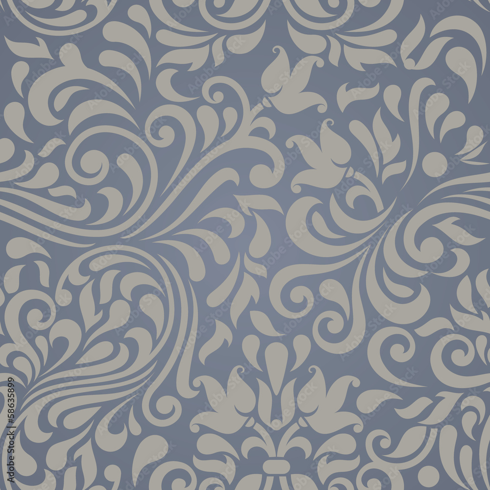 Seamless beige pattern  in the style of Damascus