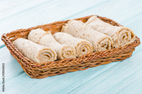 Injera - Ethiopian sourdough flatbread made with teff flour.