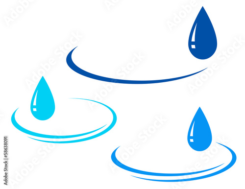 water background with glossy drop