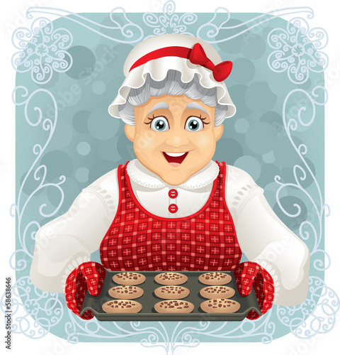 Granny Baked Some Cookies - Vector Illustration