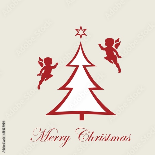 Chtistmas tree, angel