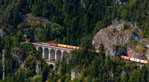 Freight train at Semmering Bahn photo