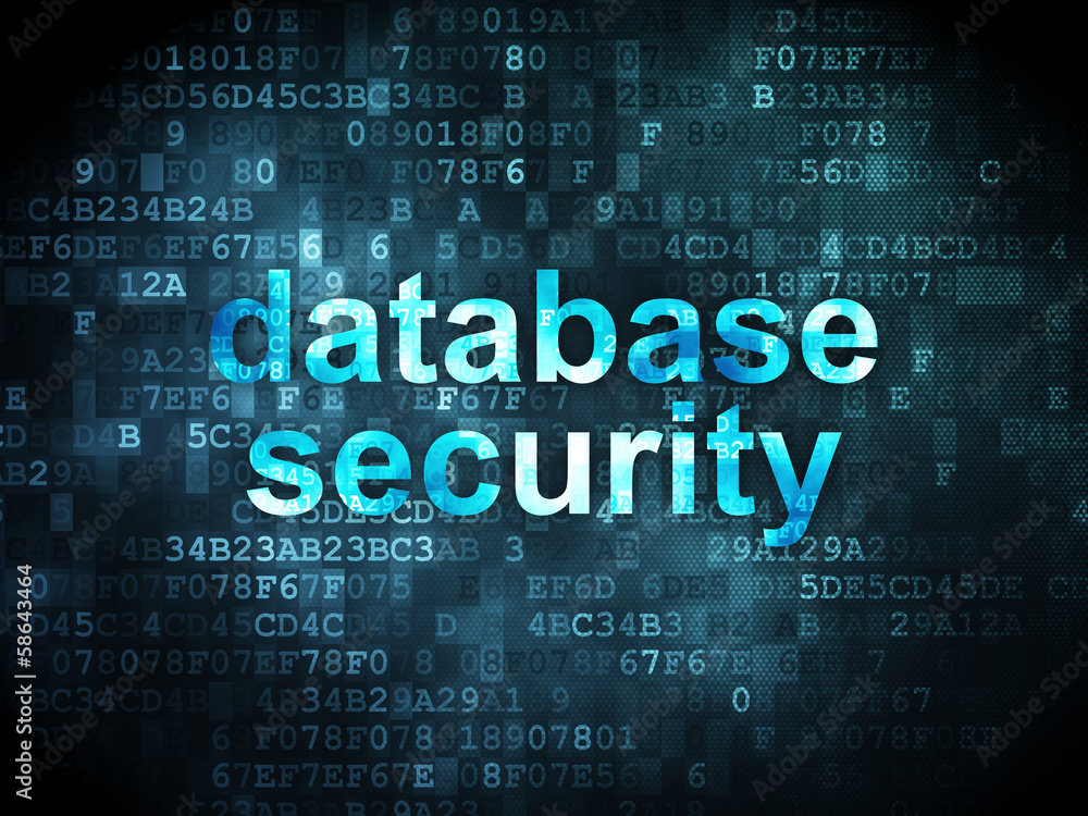Protection concept: Database Security on digital background Protection concept: Database Security on digital background