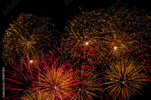 Red and Orange Fireworks