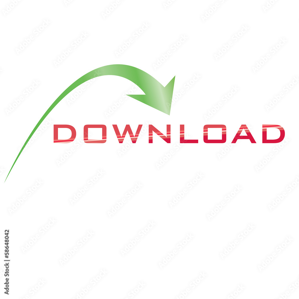 download logo red Stock Vector | Adobe Stock