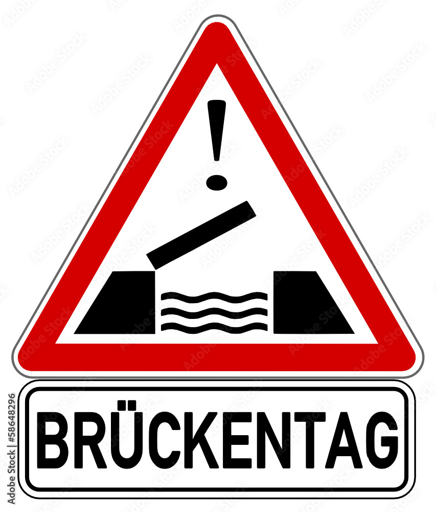 Brückentag Schild 131122-svg01 Stock-Vektorgrafik | Adobe Stock