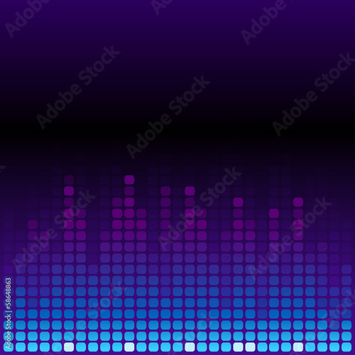 Blue and purple digital equalizer background