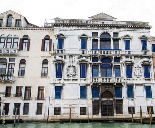 Windows Covered with Blue in Venice