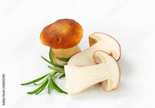 Foto Fresh edible mushrooms