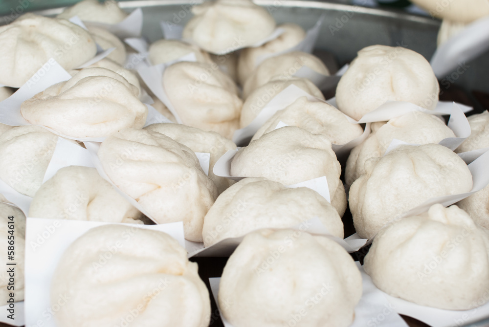 Steamed dumpling in a steamed oven Steamed dumpling in a steamed oven