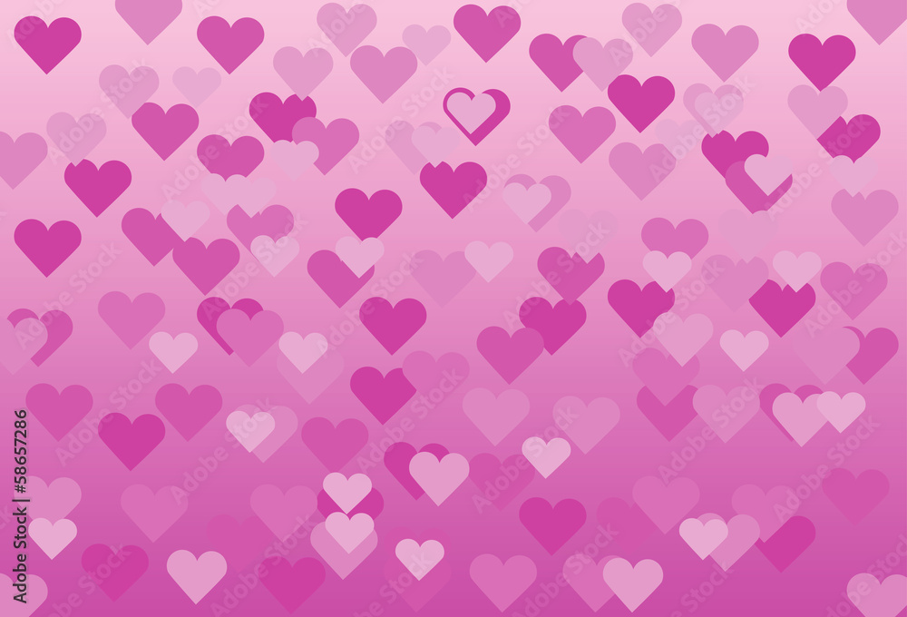 pink background with pink hearts