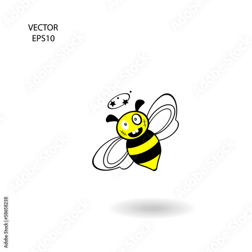 bee icon bee drawing vector illustration
