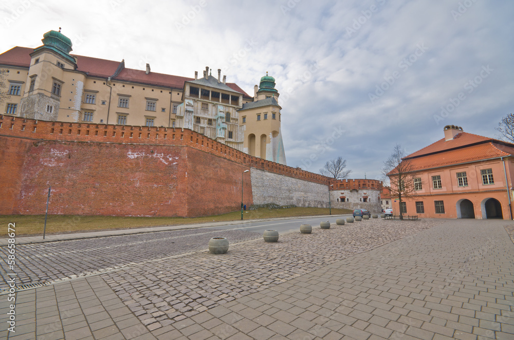 The Castle and Cathedral complex on Wawel Hill in Krakow