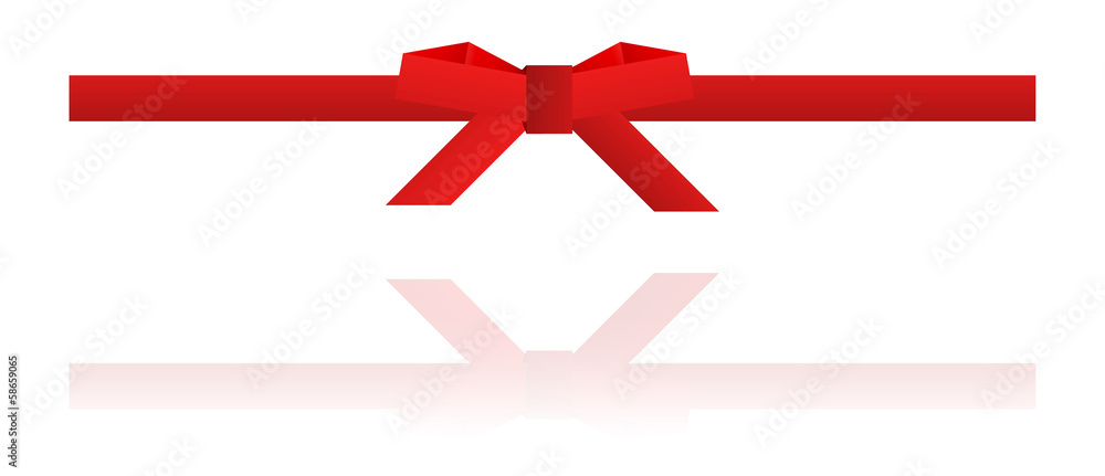 green bow and green ribbon on white background green bow and green ribbon on white background
