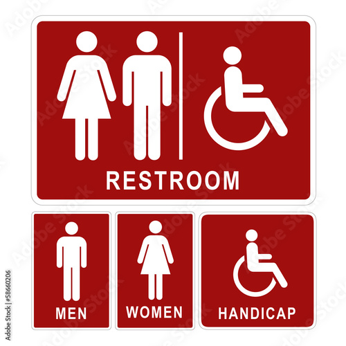 Restroom sign