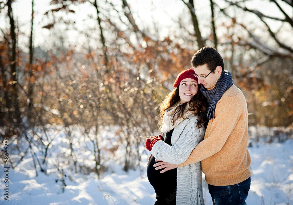 Winter couple Winter couple