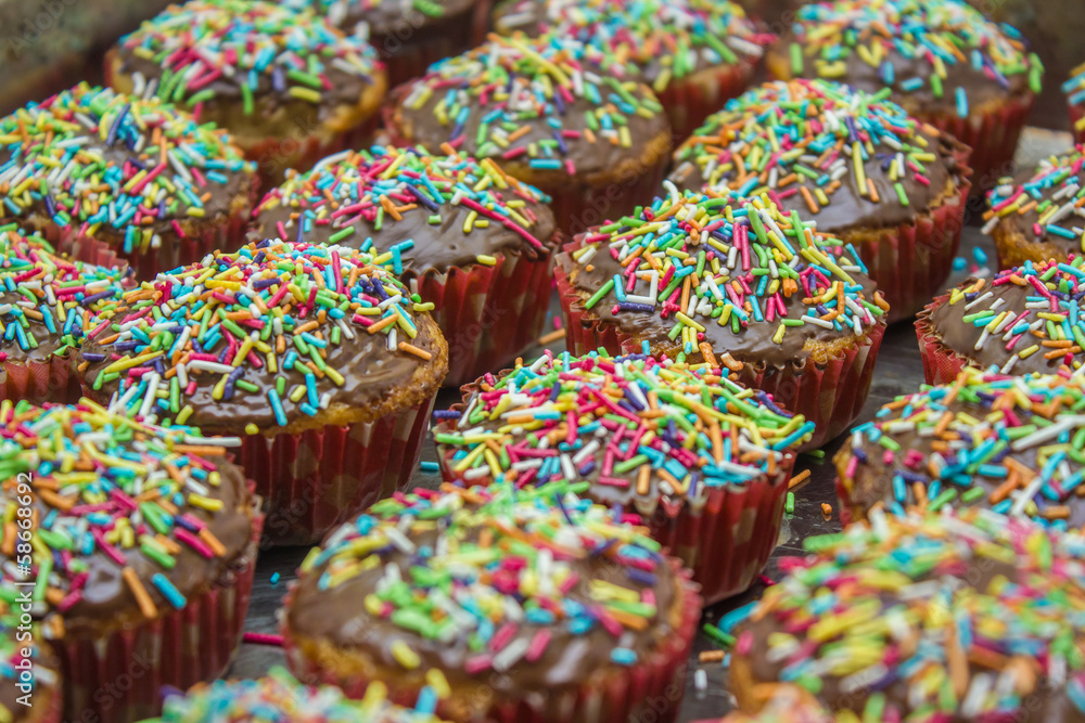 Cupcakes with sprinkles