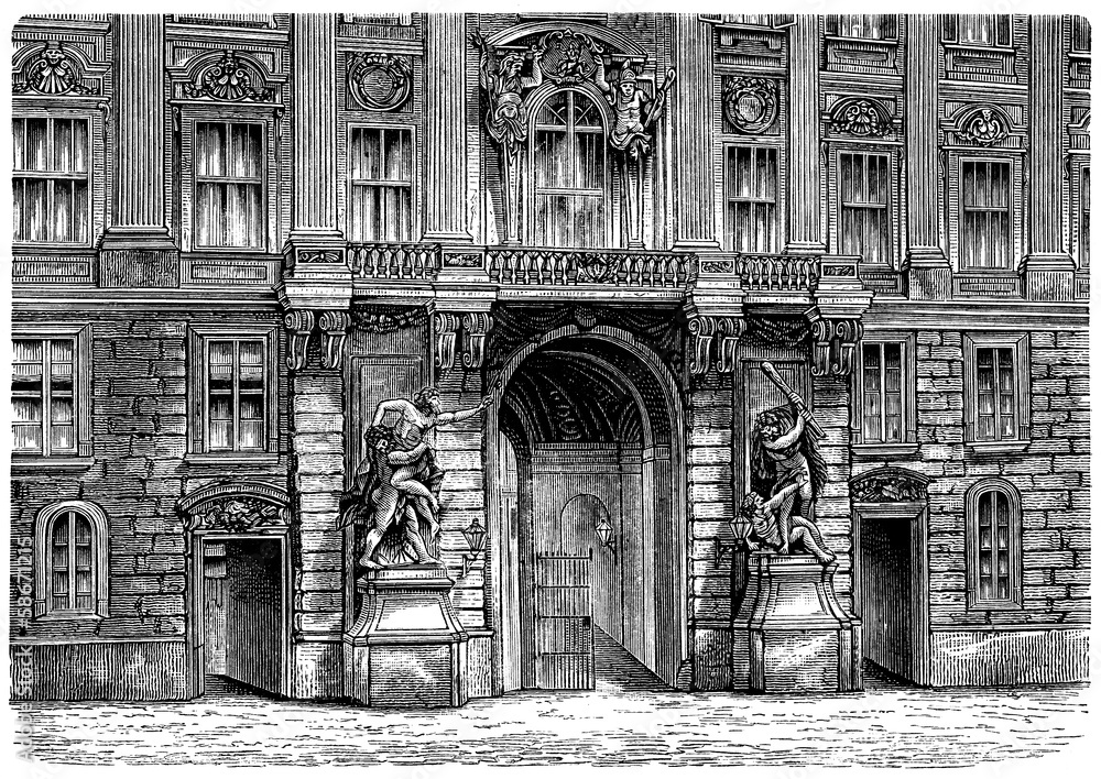 Fototapeta premium Chancellery in Vienna - 18th century