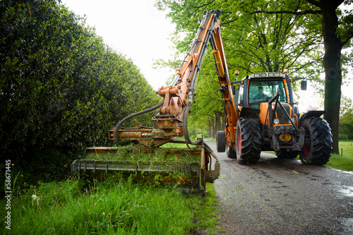 mowing grass shoulder