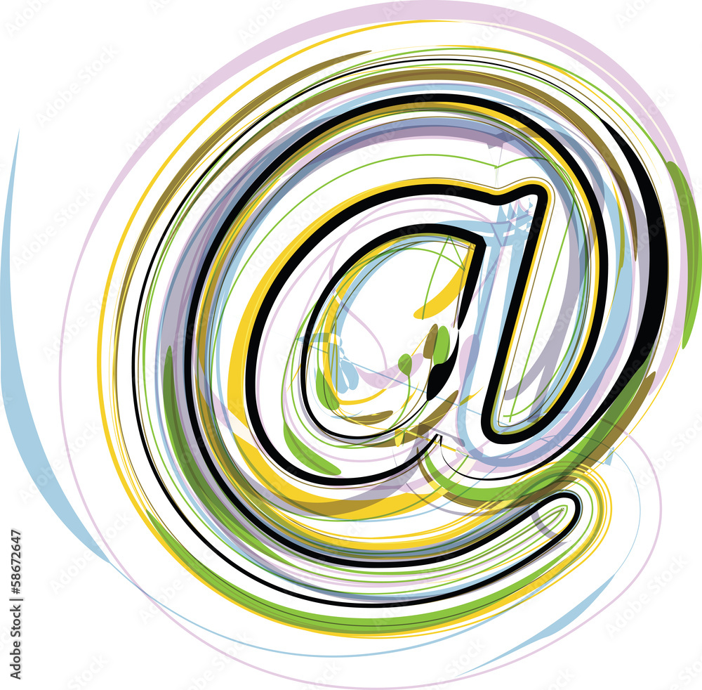 Organic Font At Symbol illustration Organic Font At Symbol illustration