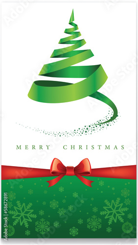 Merry christmas background with tree