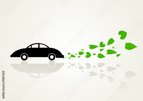 Conceptual illustration of a low or zero emission vehicle