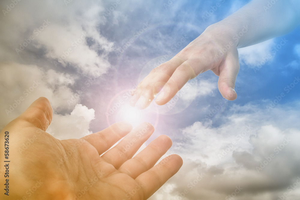 God's Saving Hand reaching for the faithful God's Saving Hand reaching for the faithful