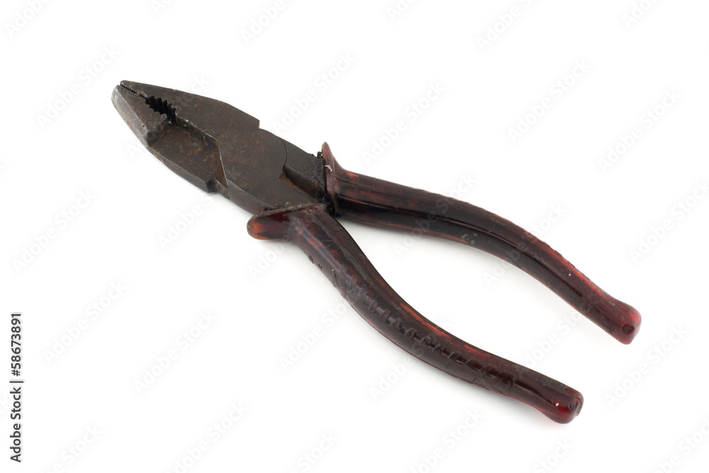 The Pliers tool on white background The Pliers tool on white background