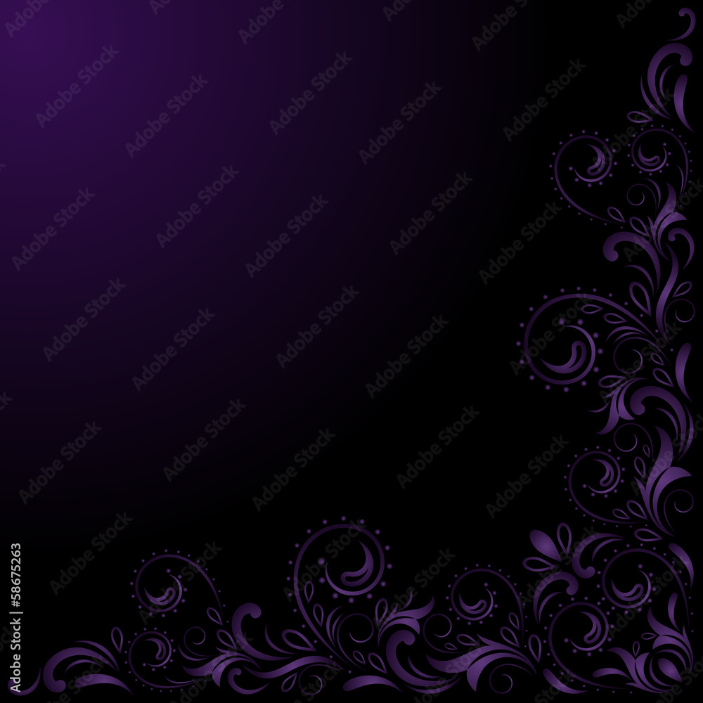 dark violet background with ornament