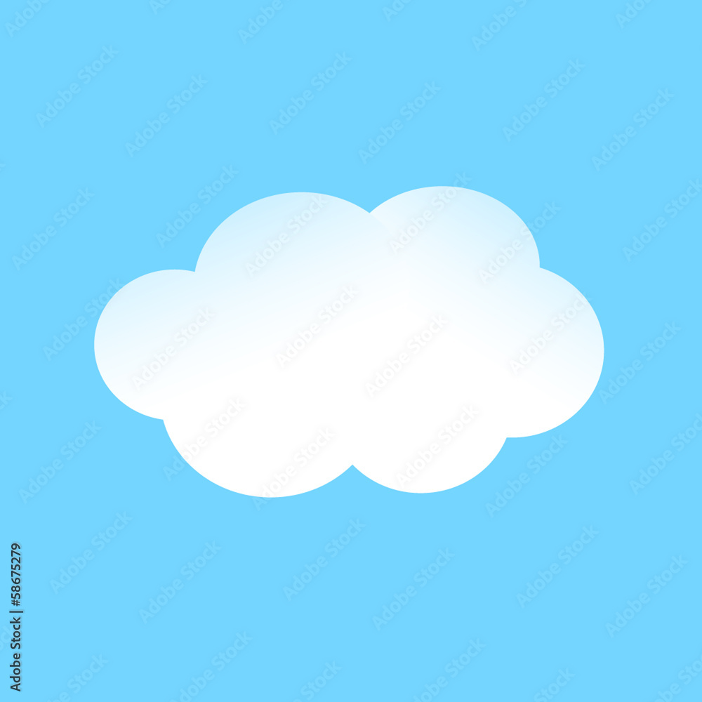 Cloud blue color symbol