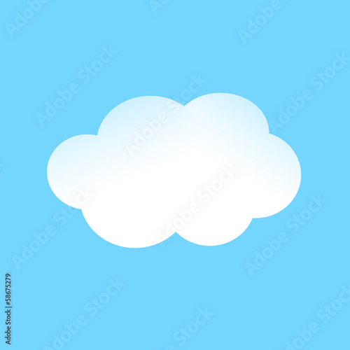 Cloud blue color symbol